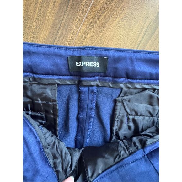 Express16R Columnist Barely Boot Mid Rise  dress pants in cobalt blue - Picture 2 of 4